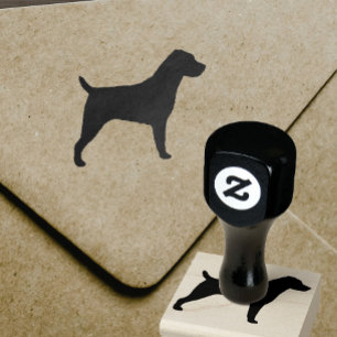 Jack Russell Terrier hondenras silhouet Rubberstempel