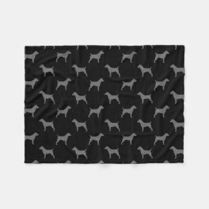 Jack Russell Terrier Hondenras Silhouettes Pattern Fleece Deken