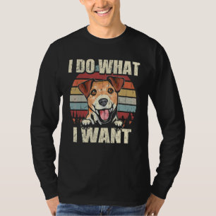 Jack Russell Terrier Ik Doe Wat Ik Wil  Hond Vinta T-shirt