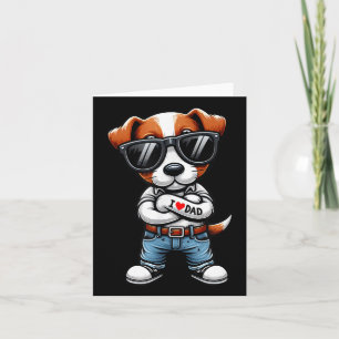 Jack Russell Terrier Ik hou van papa Funny Dog Tat Kaart
