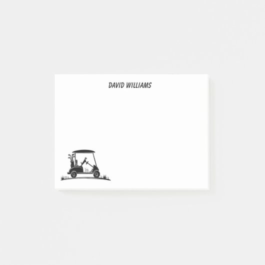 Jack Russell Terrier in de naam van de golfkar Post-it® Notes (Voorkant)