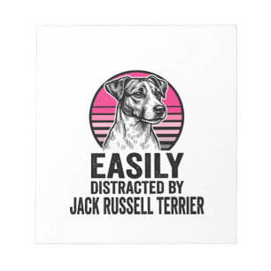 Jack Russell Terrier Licht Afleidbaar Vintage T-Sh Notitieblok