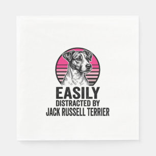 Jack Russell Terrier Licht Afleidbaar Vintage T-Sh Servet