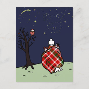 Jack Russell Terrier Ma en Starry Sky Briefkaart