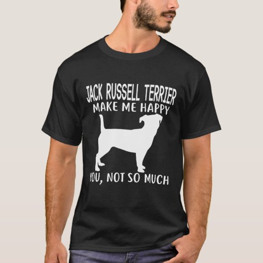 Jack Russell Terrier maak me blij dat ik vader ben T-shirt (Voorkant)