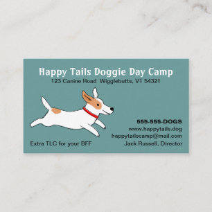 Jack Russell Terrier - Moppige Honden Cartoon - Hu Visitekaartje