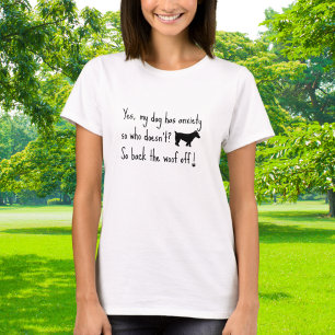 Jack Russell Terrier My Dog angstig Back Wof Off T-shirt