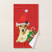 Jack Russell Terrier Noël (Serviette à main)