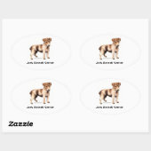Jack Russell Terrier Ovale Sticker (Vel)