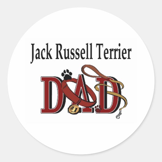 Jack Russell Terrier Pap Sticker (Voorkant)