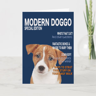 Jack Russell Terrier Parody Magazine Hoesje Card Kaart