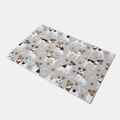 Jack Russell Terrier Pâtes et tapis de porte d'os (Incliné)