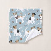 Jack Russell Terrier Patrouilles et os (Gant de toilette)