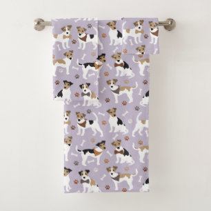 Jack Russell Terrier Paws and Botten Bath Towel Se Bad Handdoek