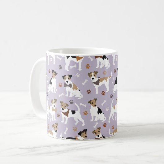 Jack Russell Terrier Paws and Botten Coffee Mok (Voorkant links)