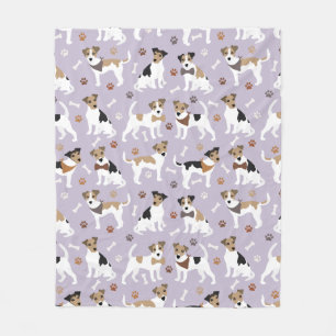 Jack Russell Terrier Paws and Botten Fleece Blanke