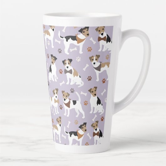 Jack Russell Terrier Paws and Botten Latte Mok (Rechts)