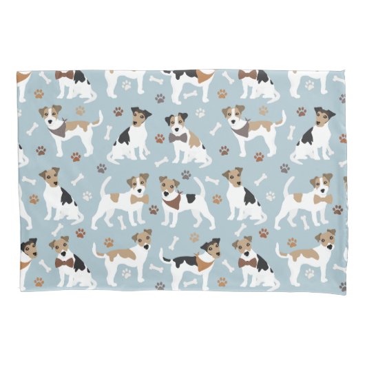 Jack Russell Terrier Paws and Botten Pillow Hoesje Kussensloop (Voorkant)