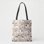 Jack Russell Terrier Paws en Botten Canvas tas (Voorkant)