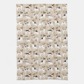 Jack Russell Terrier Paws en Botten Kitchen Towel Theedoek (Verticaal)