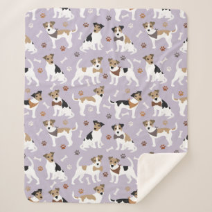 Jack Russell Terrier Paws en Botten Sherpa Blanket Sherpa Deken
