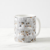 Jack Russell Terrier Paws et Bones Coffee Mug (Devant droit)