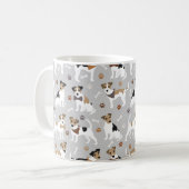 Jack Russell Terrier Paws et Bones Coffee Mug (Devant gauche)