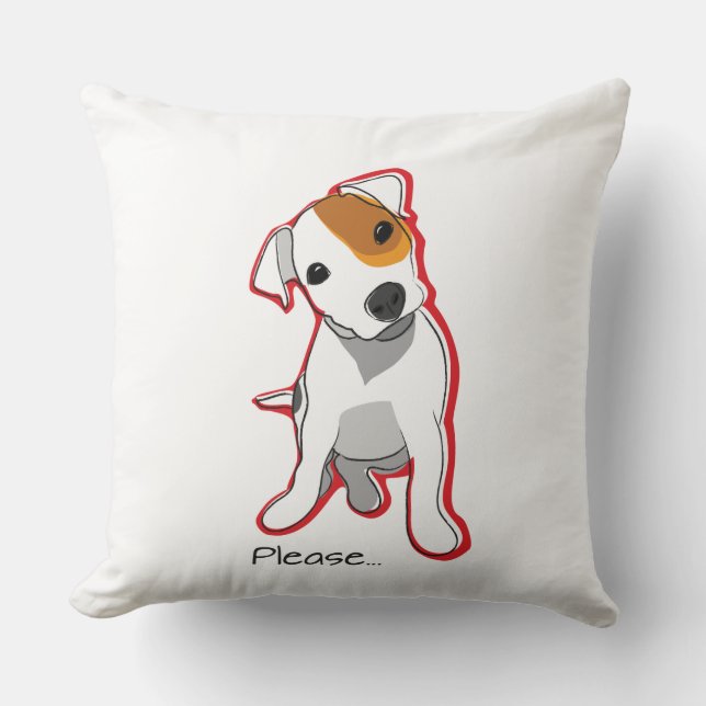 Jack Russell Terrier Pillow Kussen (Voorkant)