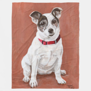 Jack Russell Terrier Portrait Blanket Fleece Deken