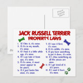JACK RUSSELL TERRIER Property Laws 2 Briefkaart (Voorkant / Achterkant)