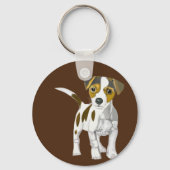 Jack Russell Terrier Pup Sleutelhanger (Achterkant)