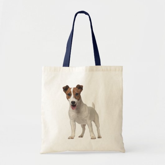 Jack Russell Terrier Puppy Dog Brown and White Tote Bag (Voorkant)