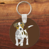 Jack Russell Terrier Puppy Sleutelhanger (Voorkant)