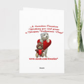 Jack Russell Terrier Red Rose Valentijn Design Feestdagen Kaart (Achterkant)