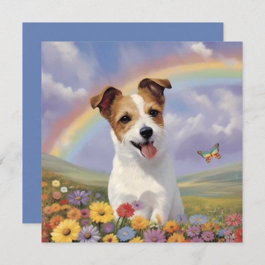Jack Russell Terrier Regenboog Aangepaste Hond Naa (Voorkant / Achterkant)