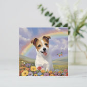 Jack Russell Terrier Regenboog Aangepaste Hond Naa (Staand voorkant)