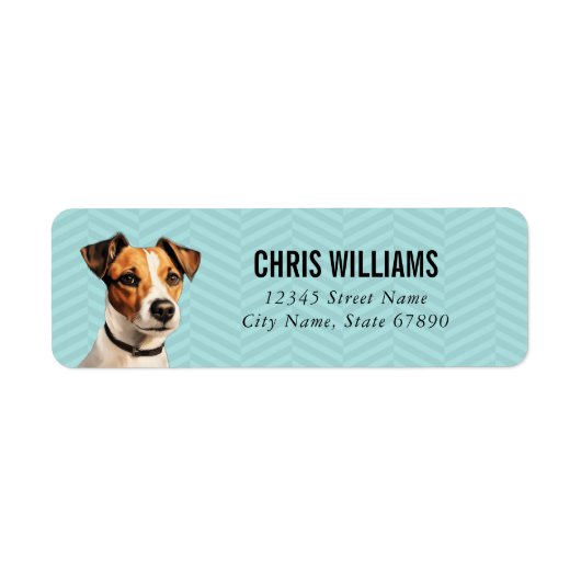 Jack Russell Terrier Return Address Labels (Voorkant)