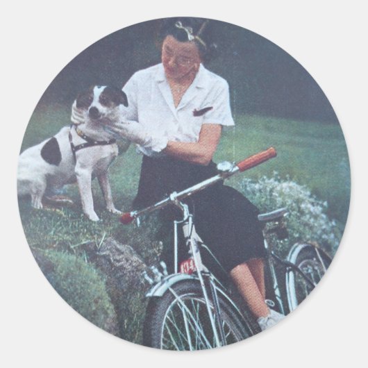Jack Russell Terrier Ronde Sticker (Voorkant)