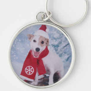 Jack Russell Terrier - Santa's helper Sleutelhanger