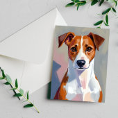Jack Russell Terrier Schilderen Hond Huisdier Briefkaart