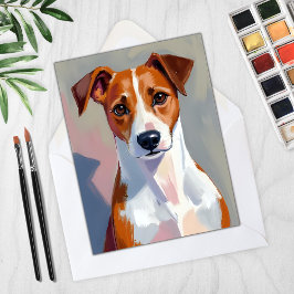 Jack Russell Terrier Schilderen Hond Pet Kaart