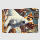  Jack Russell Terrier Schilderij Golfhanddoek (Horizontaal)