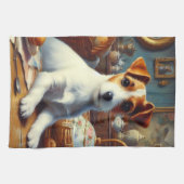  Jack Russell Terrier Schilderij Theedoek (Horizontaal)