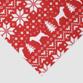 Jack Russell Terrier Silhouettes kerst Pattern Tissuepapier (Detail)