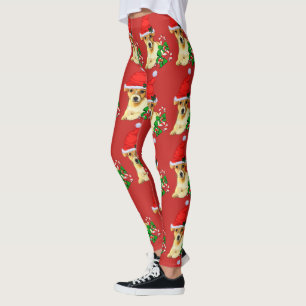 Jack Russell Terrier Sinterklaas Kerstmis Leggings