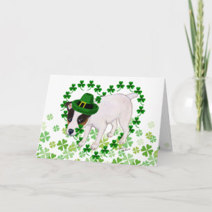 Jack Russell Terrier St. Patrick's Day Card Kaart