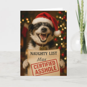 Jack Russell Terrier Stoute lijst Kerstkaart Feestdagen Kaart