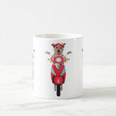Jack Russell Terrier sur la tasse rouge de (Centre)