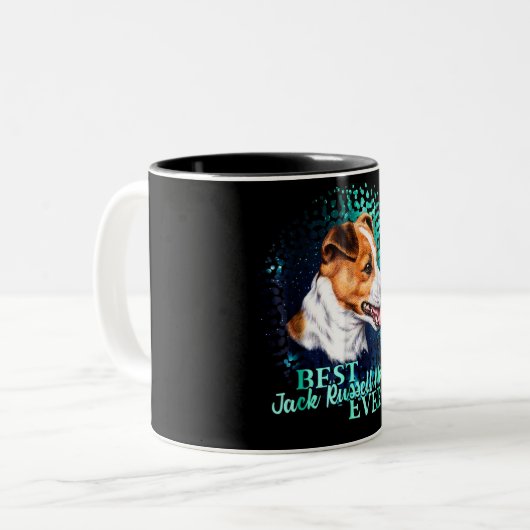 Jack Russell Terrier Two-Tone Coffee Mok (Voorkant links)