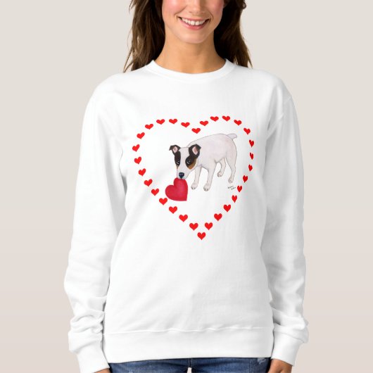 Jack Russell Terrier Valentijn Shirt (Voorkant)